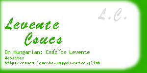 levente csucs business card